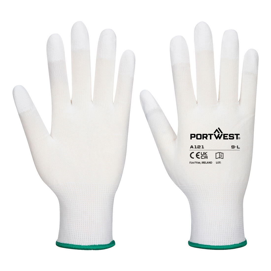 A121 Grip 13 PU Fingertip Glove White