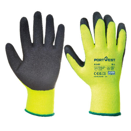A140 Cold 10 Latex Crinkle Glove Black
