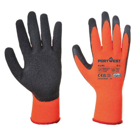 A140 Cold 10 Latex Crinkle Glove Orange/Black