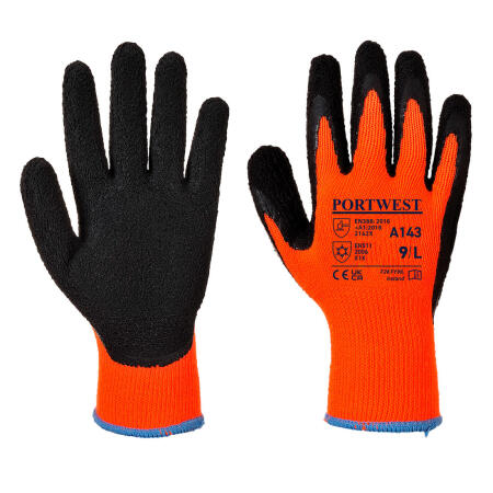 A143 Cold 10 Latex Foam Glove  Orange/Black