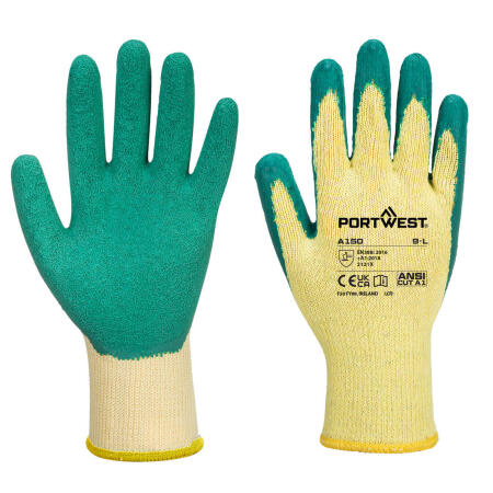 A150 Grip 10 Latex Economy Glove Green