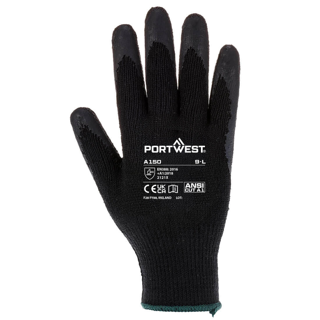 A150 Grip 10 Latex Economy Glove Black - Image 2