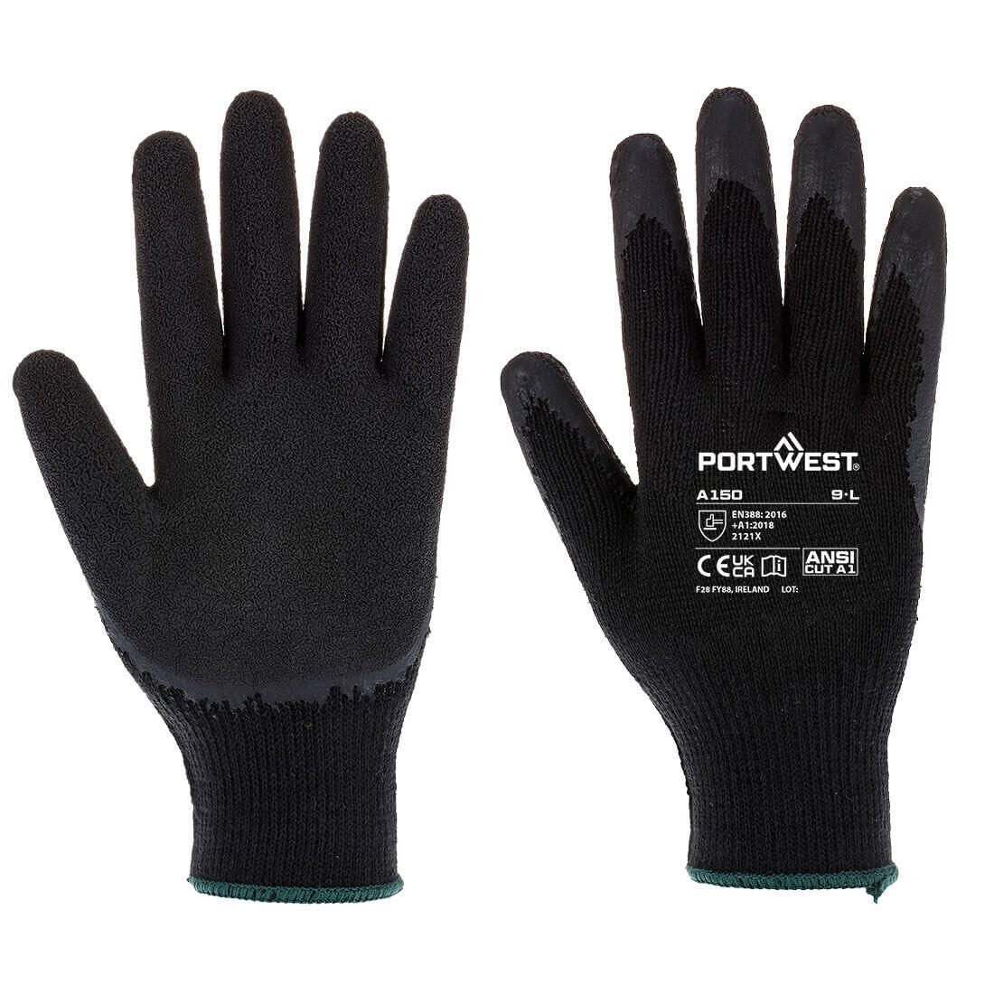 A150 Grip 10 Latex Economy Glove Black