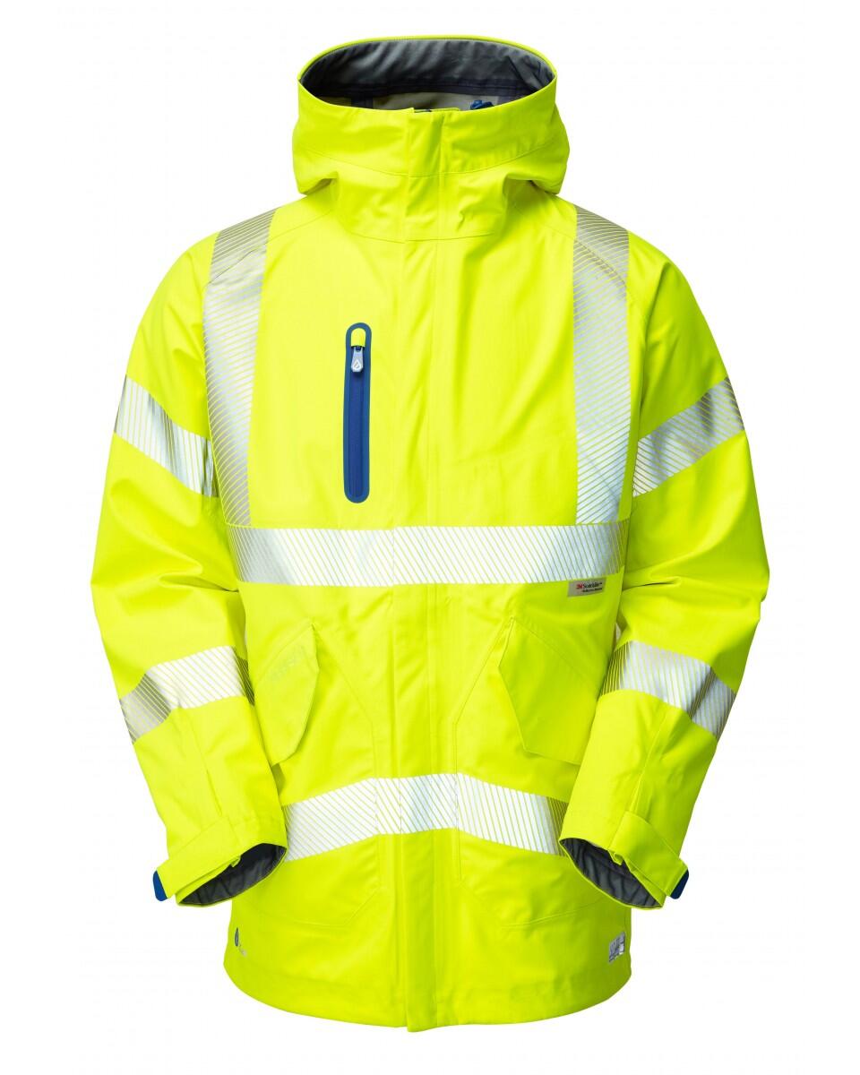 LEO Workwear MARISCO ISO 20471 Cl 3 High Performance Waterproof Anorak HV YELLOW