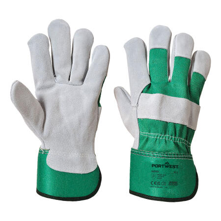 A220 Leather Rigger 130 Cow Split Glove Green