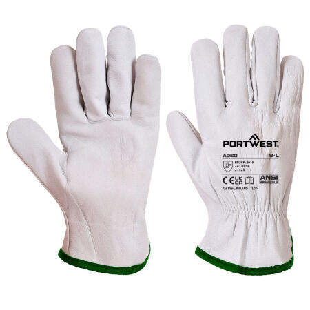 A260 Leather Driver 115 Goat Grain Glove Grey