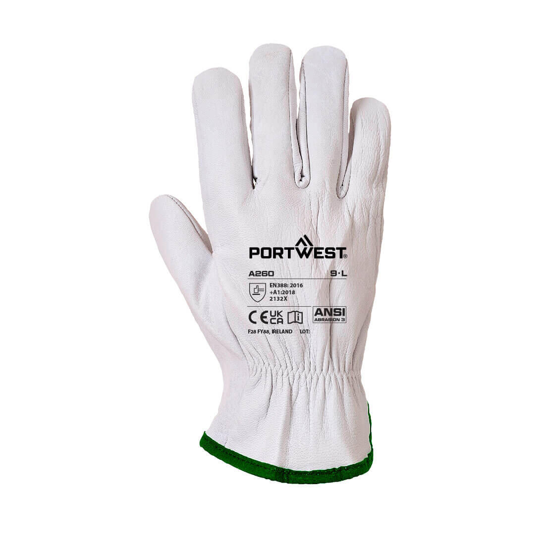 A260 Leather Driver 115 Goat Grain Glove Grey - Image 2