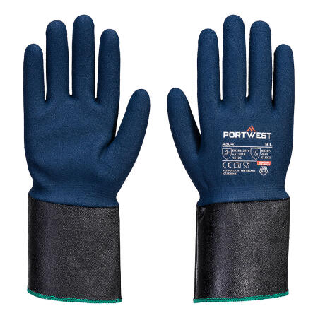 A304 Grip C13 Nitrile Foam Extend Cuff Glove Grey/Blue
