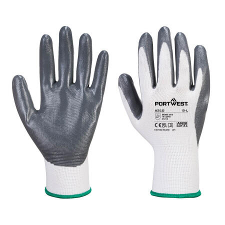 A310 Grip 13 Nitrile Glove Grey/White