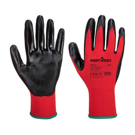 A310 Grip 13 Nitrile Glove Red/Black