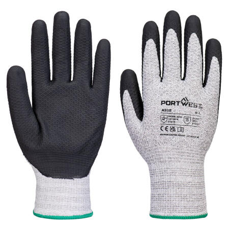 A312 Grip 13 Nitrile Diamond Knit Glove Grey/Black