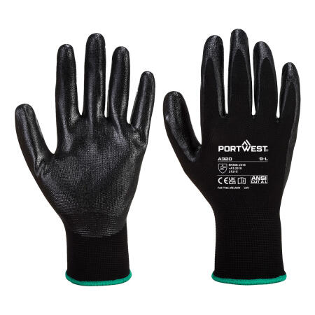 A320 Grip 13 Nitrile Foam Glove Black