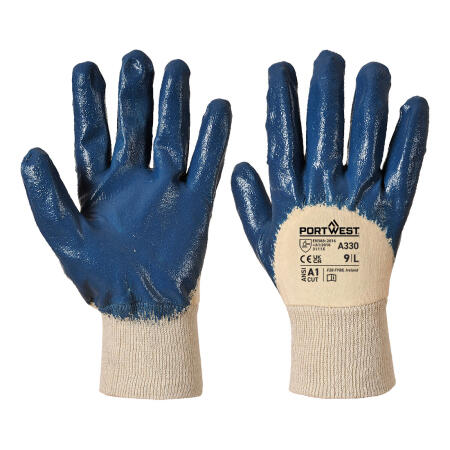 A330 Grip 12 Nitrile Light Knitwrist Glove Navy