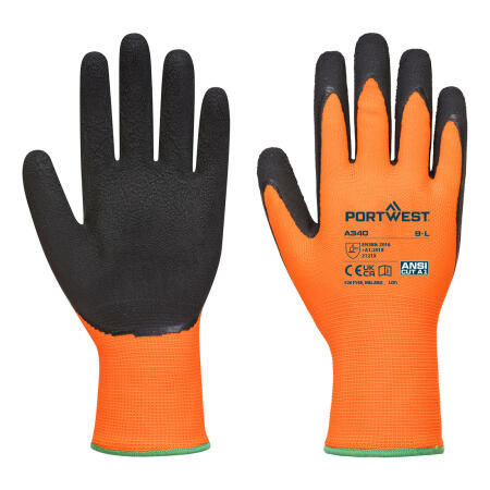A340 Grip 13 Latex Foam Hi-Vis Glove Orange/Black