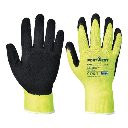 A340 Grip 13 Latex Foam Hi-Vis Glove Yellow