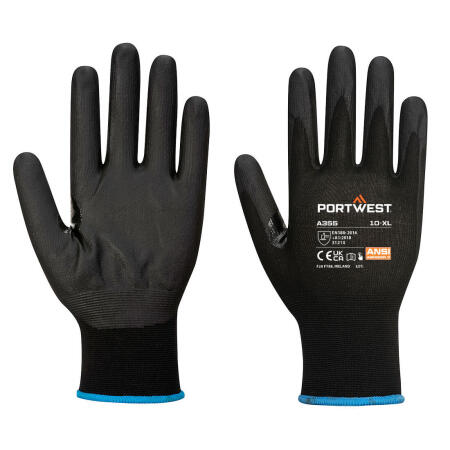 A355 Grip 15 Nitrile Foam Touchscreen Glove Black