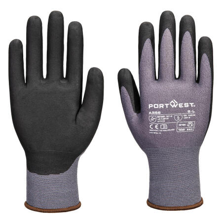 A356 ESD 15 Nitrile Essential Glove Grey/Black