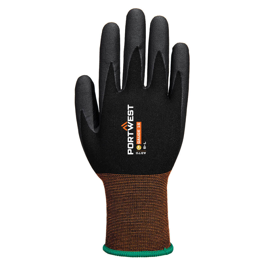 A370 GP Grip 15 Nitrile Micro Foam Glove Black - Image 2