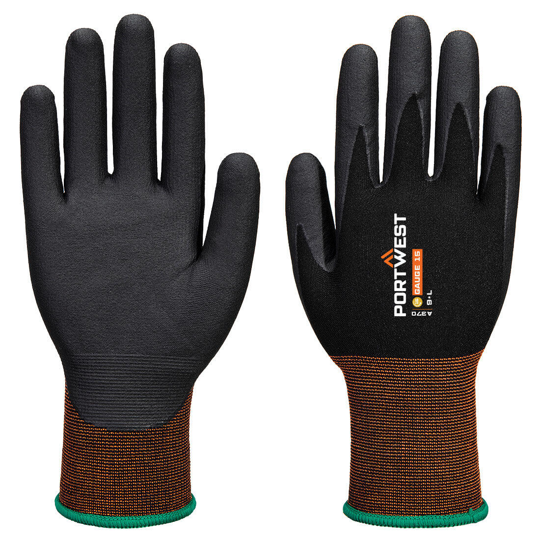 A370 GP Grip 15 Nitrile Micro Foam Glove Black