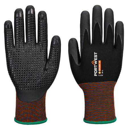 A371 GP Grip 15 Nitrile Micro Foam Dotted Glove Black