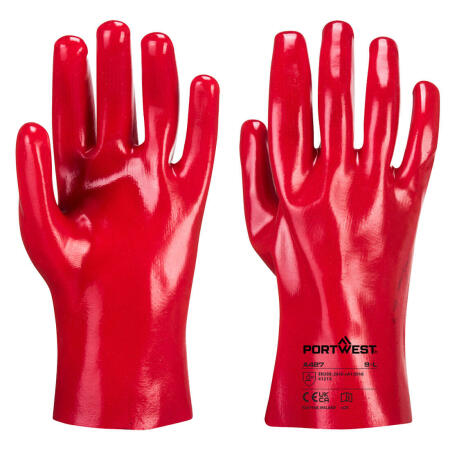 A427 Grip 12 PVC Gauntlet 27cm Red