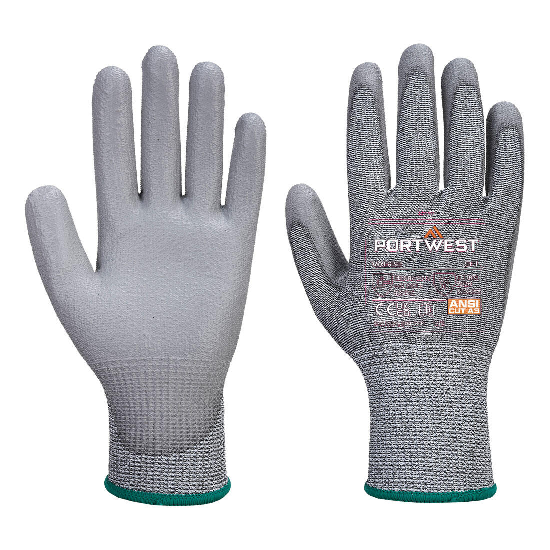 A622 Cut C13 PU Glove Grey