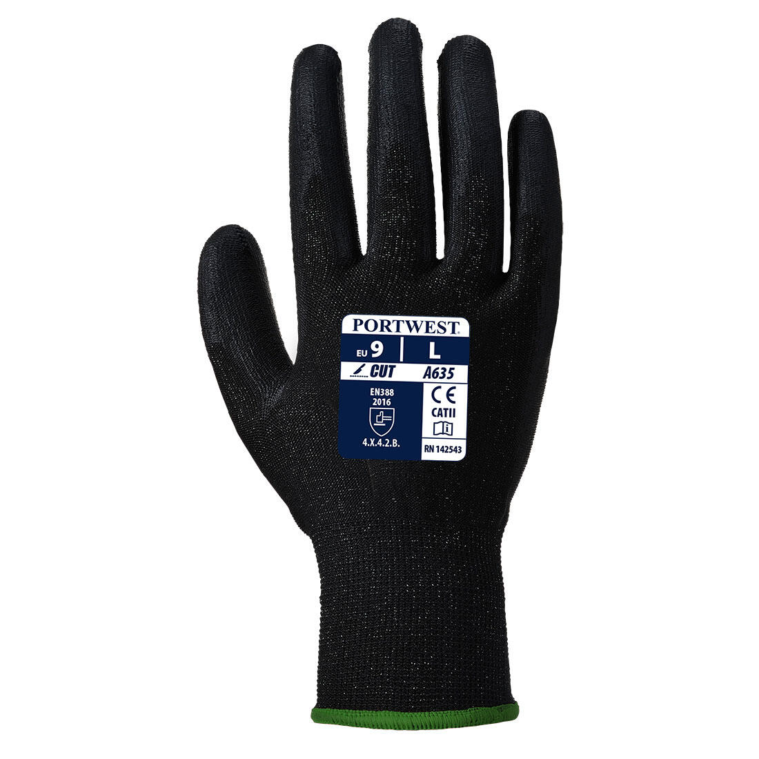 A635 Cut B13 PU Economy Glove Black - Image 2