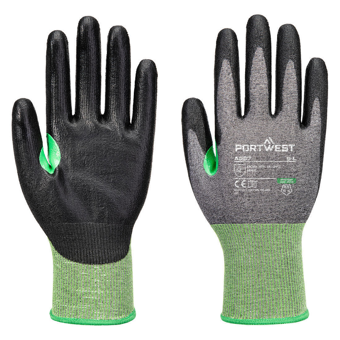 A637 CS Cut C18 PU Glove Grey/Black