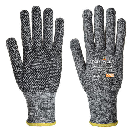 A640 Cut D13 PVC Dot Glove Grey