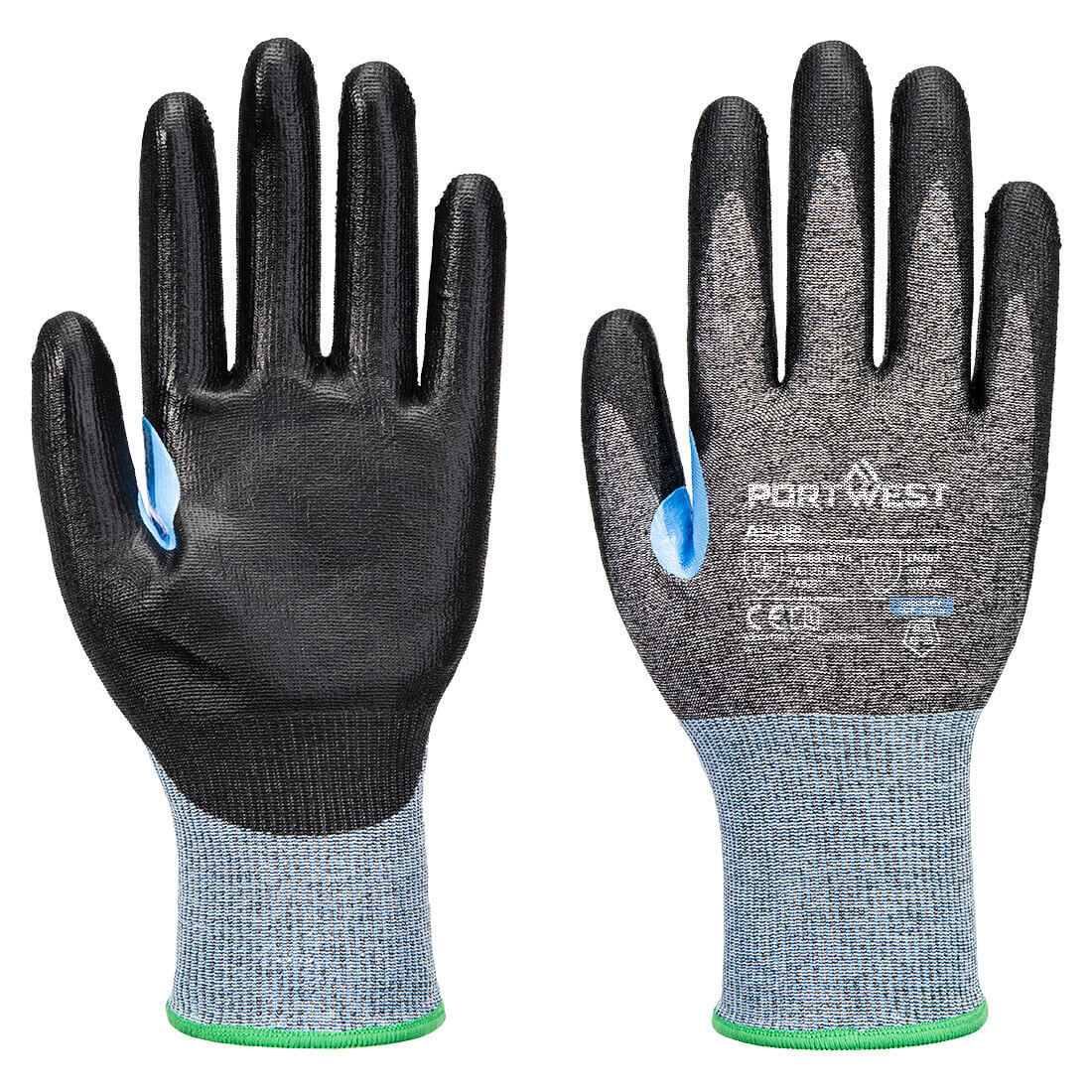 A642 CS Cut D18 PU Glove Grey/Black