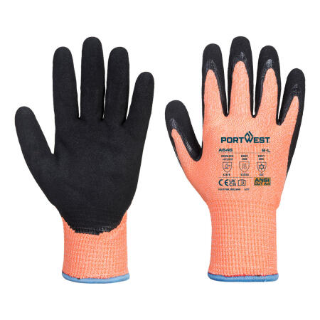 A646 Cut D13 Nitrile Viz-Tex Cold Glove Orange/Black