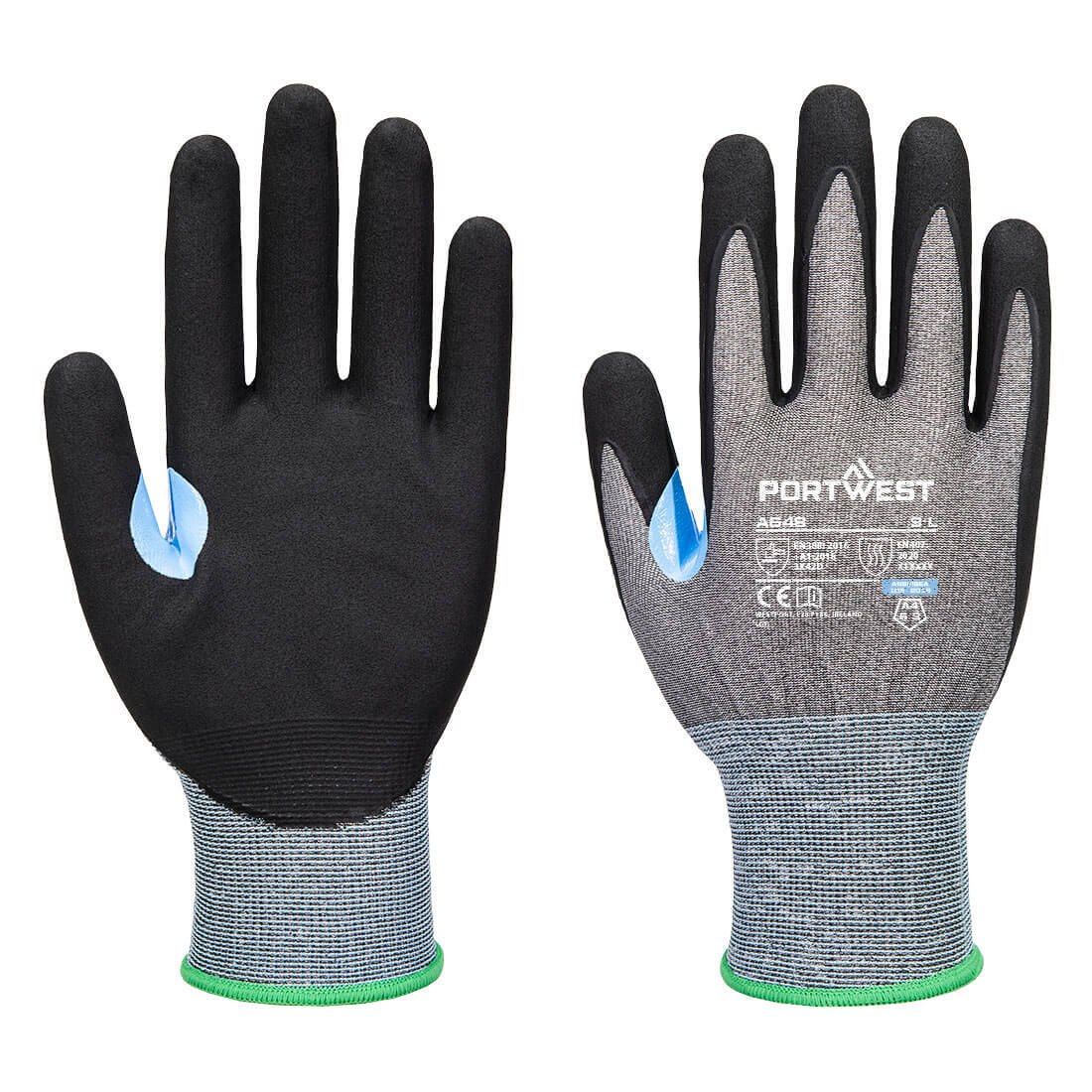 A648 CS Cut D21 Nitrile Glove Grey/Black
