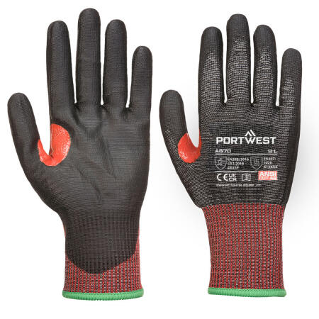 A670 CS Cut F13 PU Glove Black