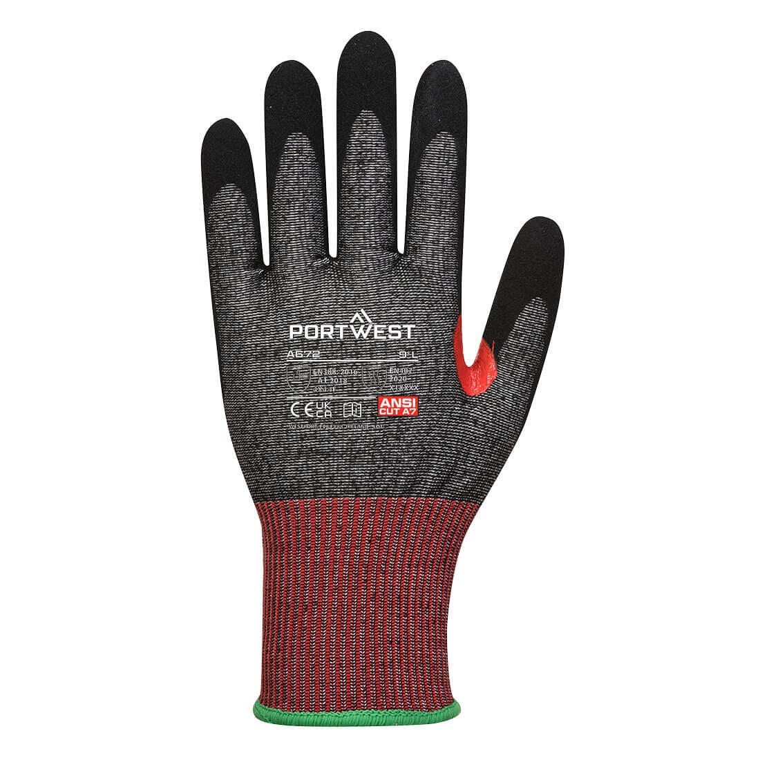 A672 CS Cut F13 Nitrile Glove Black - Image 2