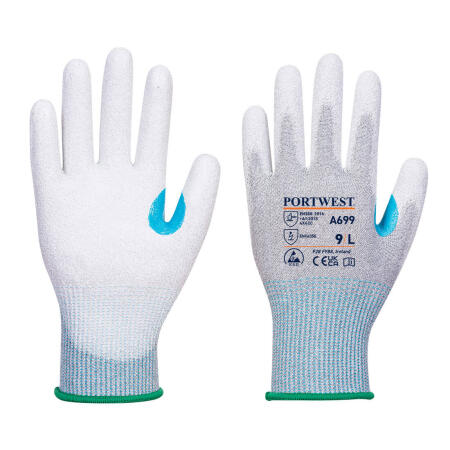 A699 MR13 ESD PU Palm Glove Grey/White