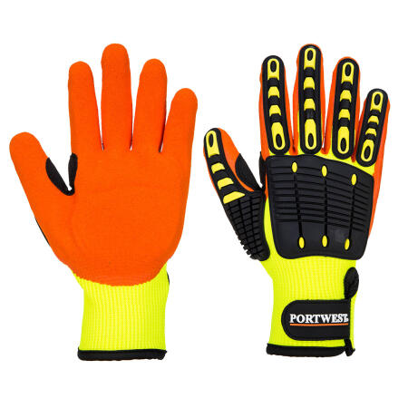 A721 Impact 13 Nitrile Reinforced Palm Glove Yellow/Orange