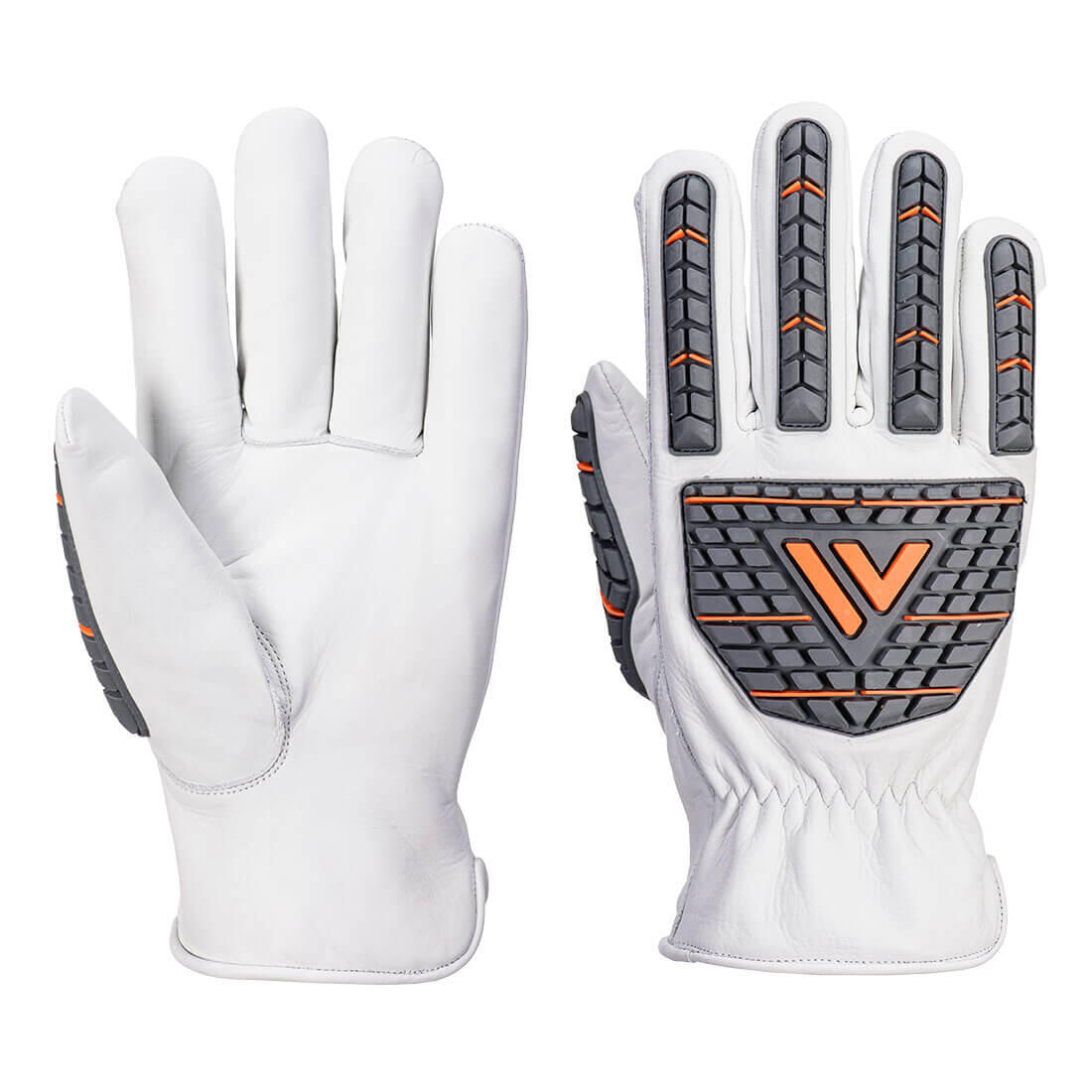 A742 Impact 110 Cow Leather Glove White