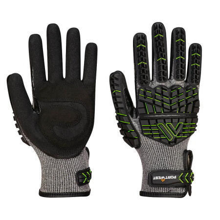 A755 Impact F15 Nitrile Foam Reinforced G Palm Glove Black/Green