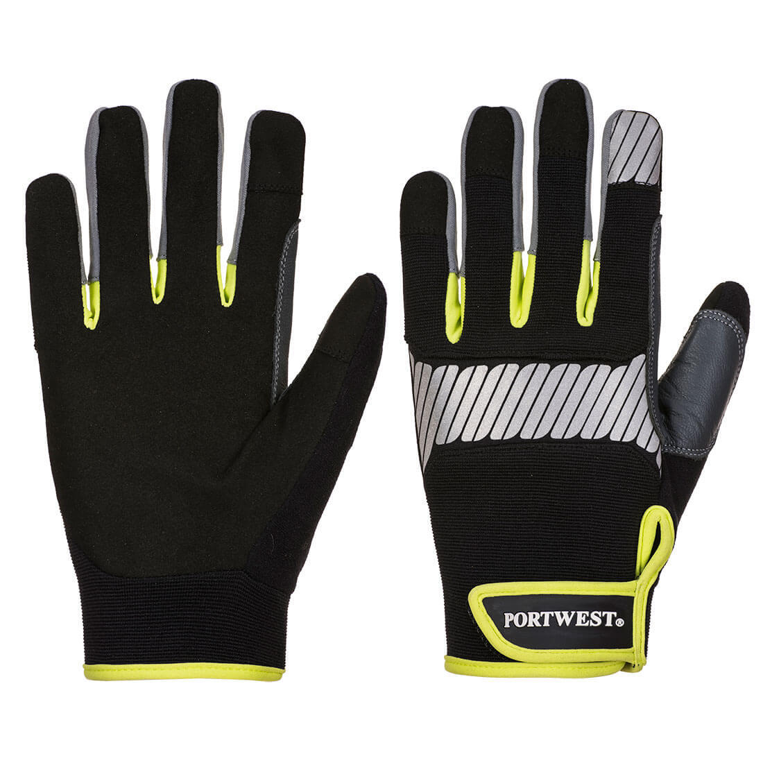 A770 PW3 Mechanic 80 Reflective Utility Glove Black/Yellow