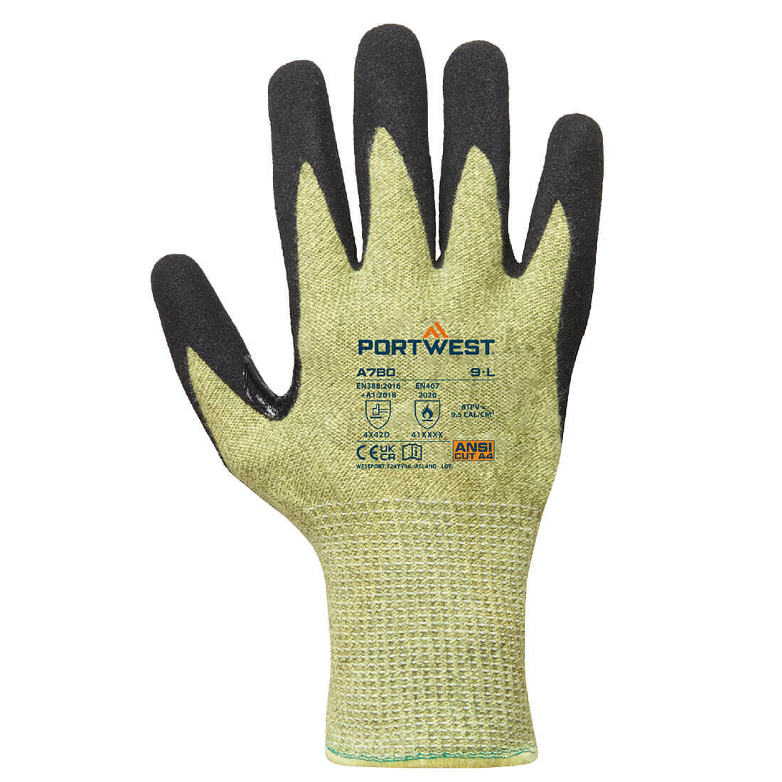 A780 Arc Cut D13 Level 2 Glove Green/Black - Image 2