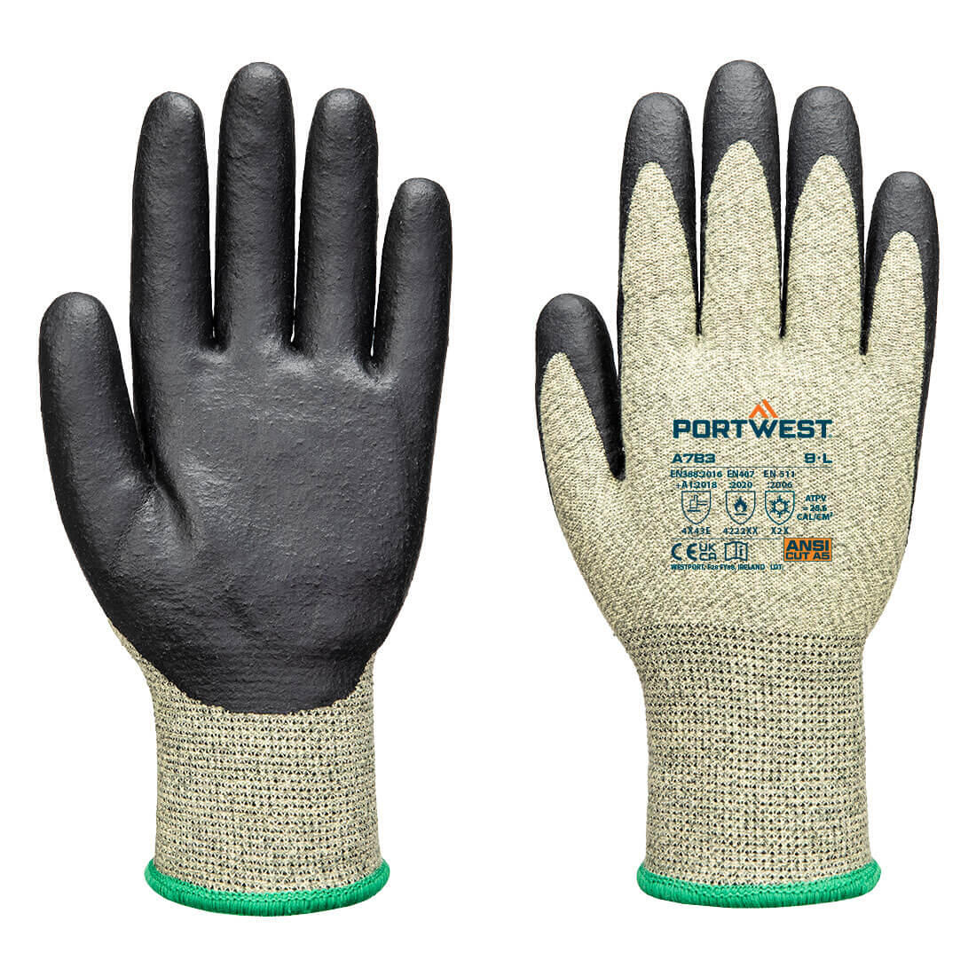 A783 Arc Cut F13 Level 3 Glove Green/Black