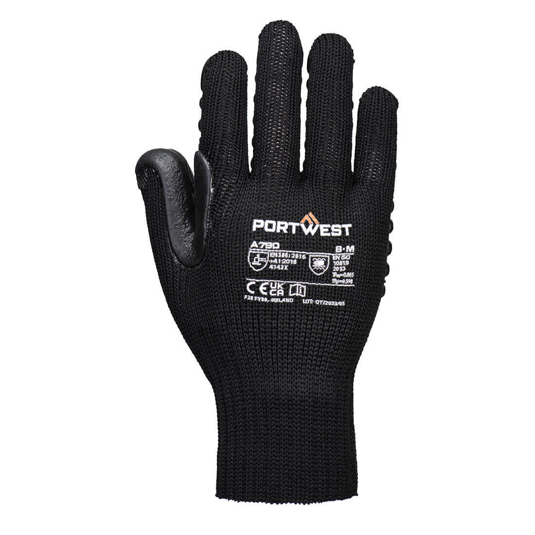 A790 Anti-Vibration 10 Rubber Chloroprene Glove Black - Image 2