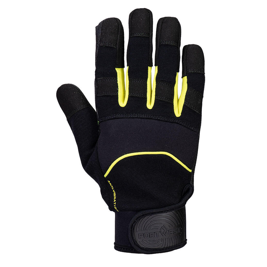 A791 Anti-Vibration B600 PU Mechanical Glove Black - Image 2