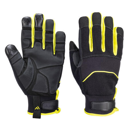 A792 Needle Resistant F350 Mechanical Glove Black/Yellow