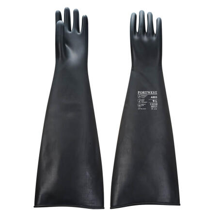 A803 Chem 600 Latex Heavyweight Gauntlet Black