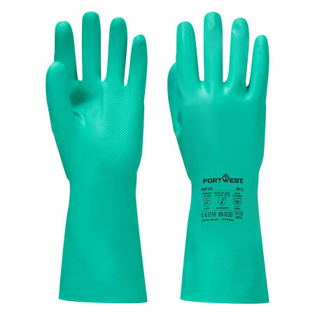 A812 Chem 330 Nitrile Plus Gauntlet Green