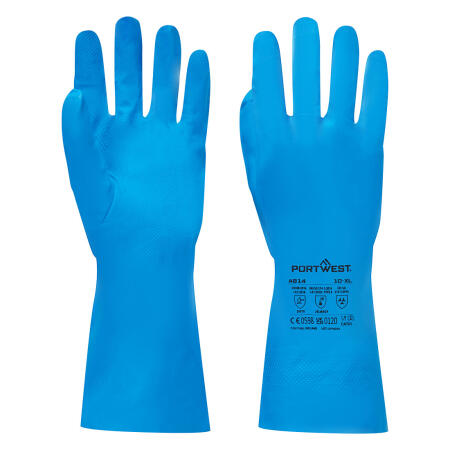 A814 Chem 330 Nitrile Food Gauntlet Blue