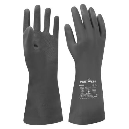A820 Chem 380 Neoprene Gauntlet Black