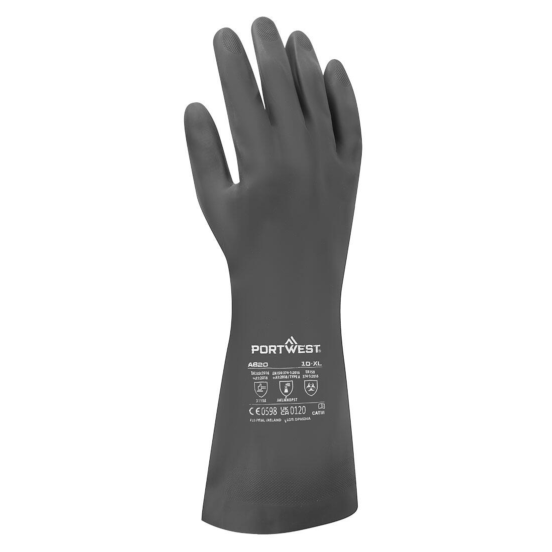 A820 Chem 380 Neoprene Gauntlet Black - Image 2