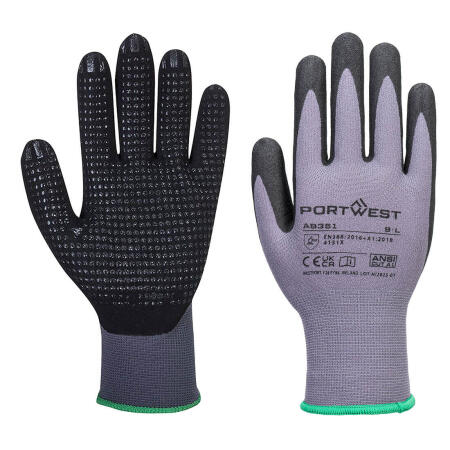 AB351 Grip 15 Nitrile Sandy Dotted Essential Multipack (Pk12) Grey/Black